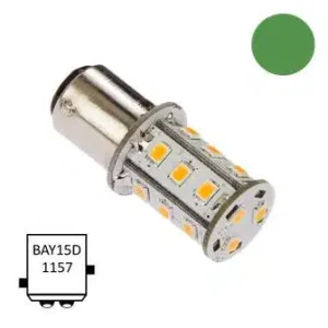 Nautic Led BaY15D 10-35VDC 3.6/25W green